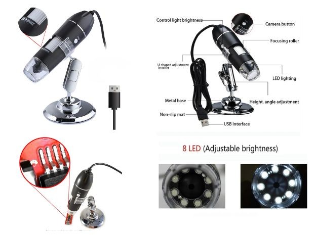&ua MICROSCOPIO PORTATIL DIGITAL-USB 1600X